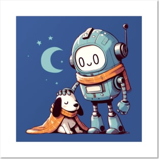 Dog and robot Posters and Art